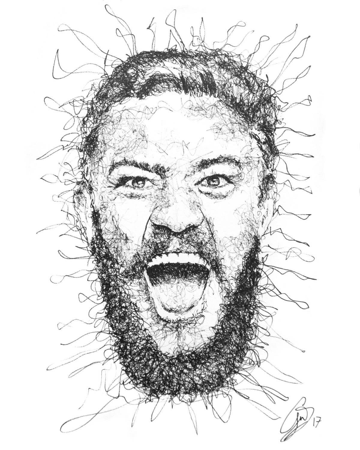Conor mcgregor's intricate coloring page
