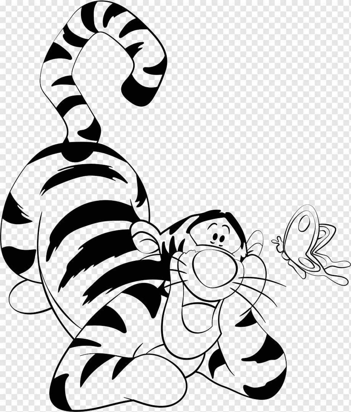 Анимированная раскраска эль тигро