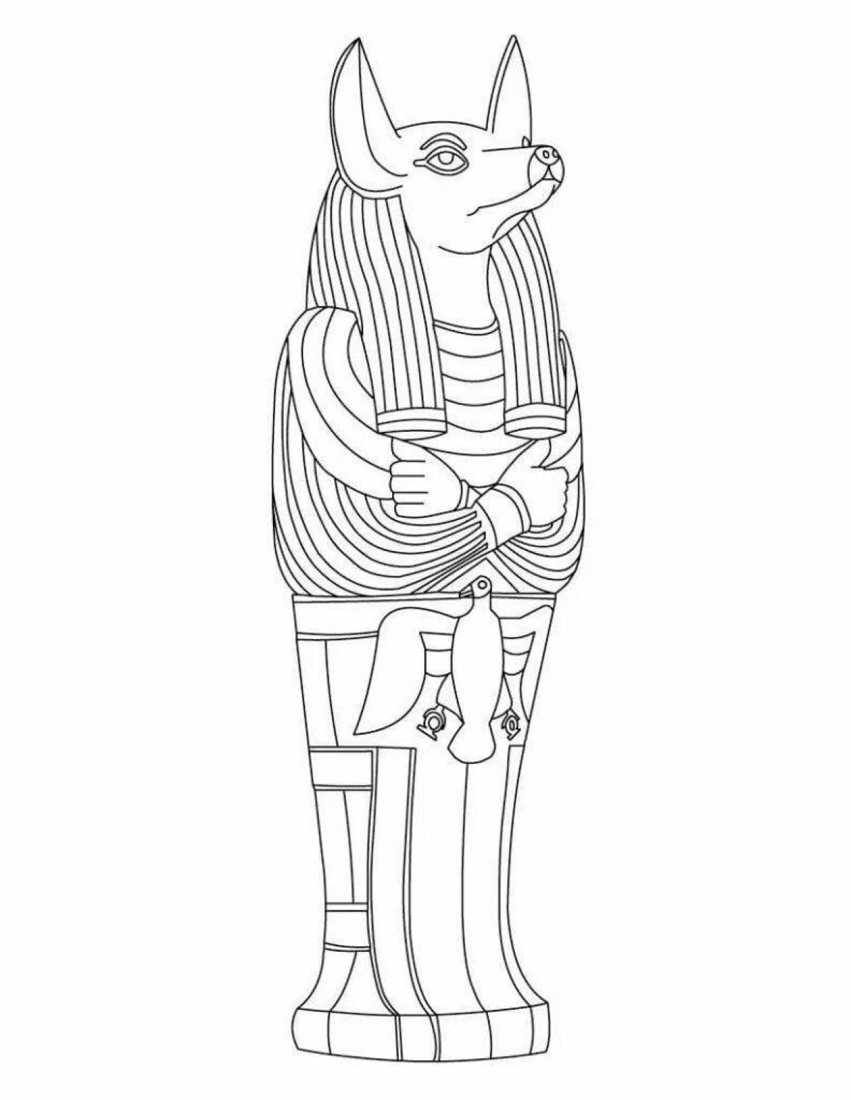 Generous coloring god anubis