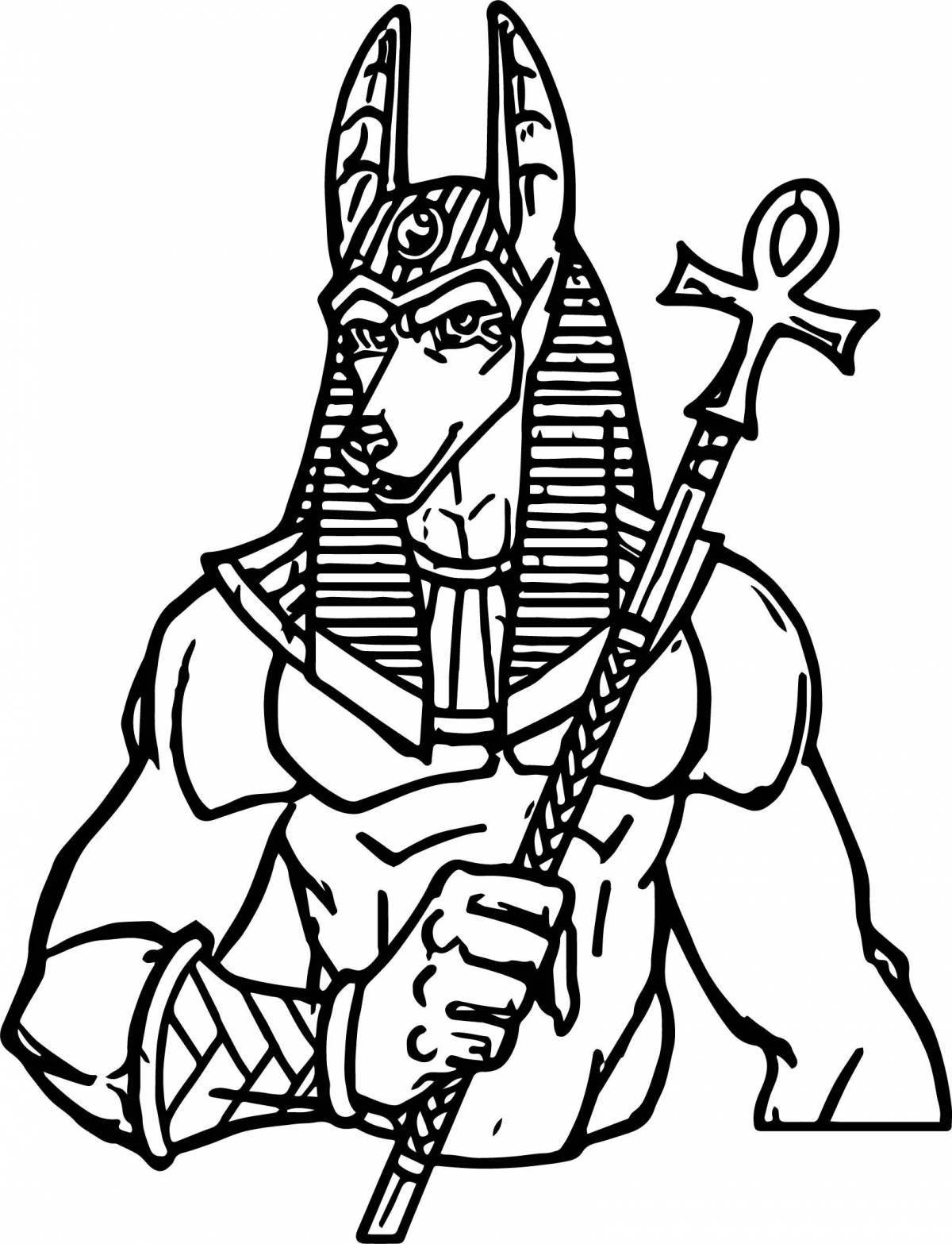 Palace coloring god anubis