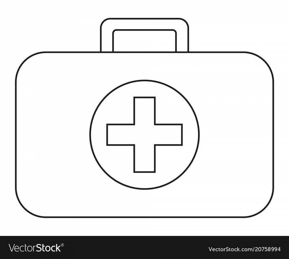 Coloring page lovely red cross