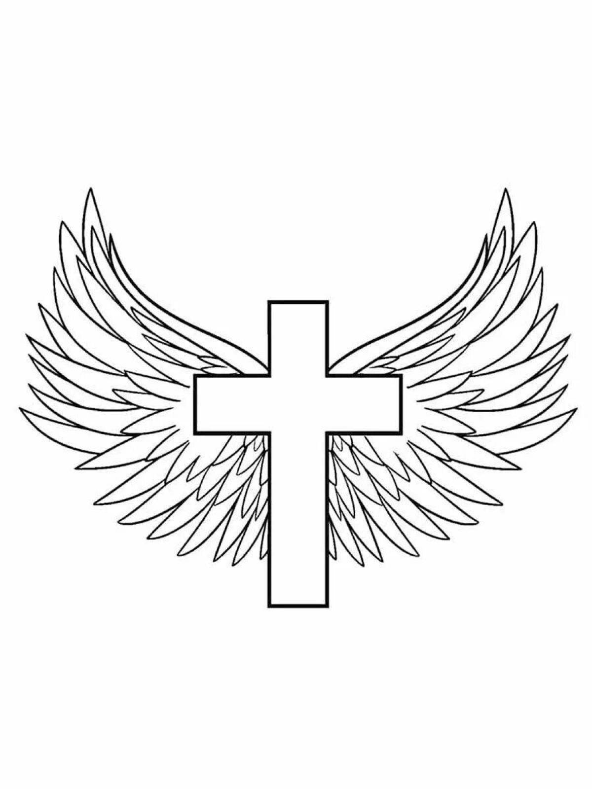 Red cross live coloring page