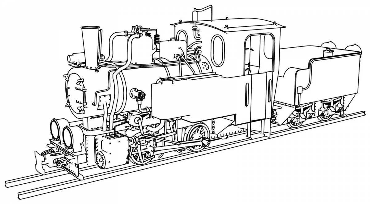 Exciting locomotive coloring