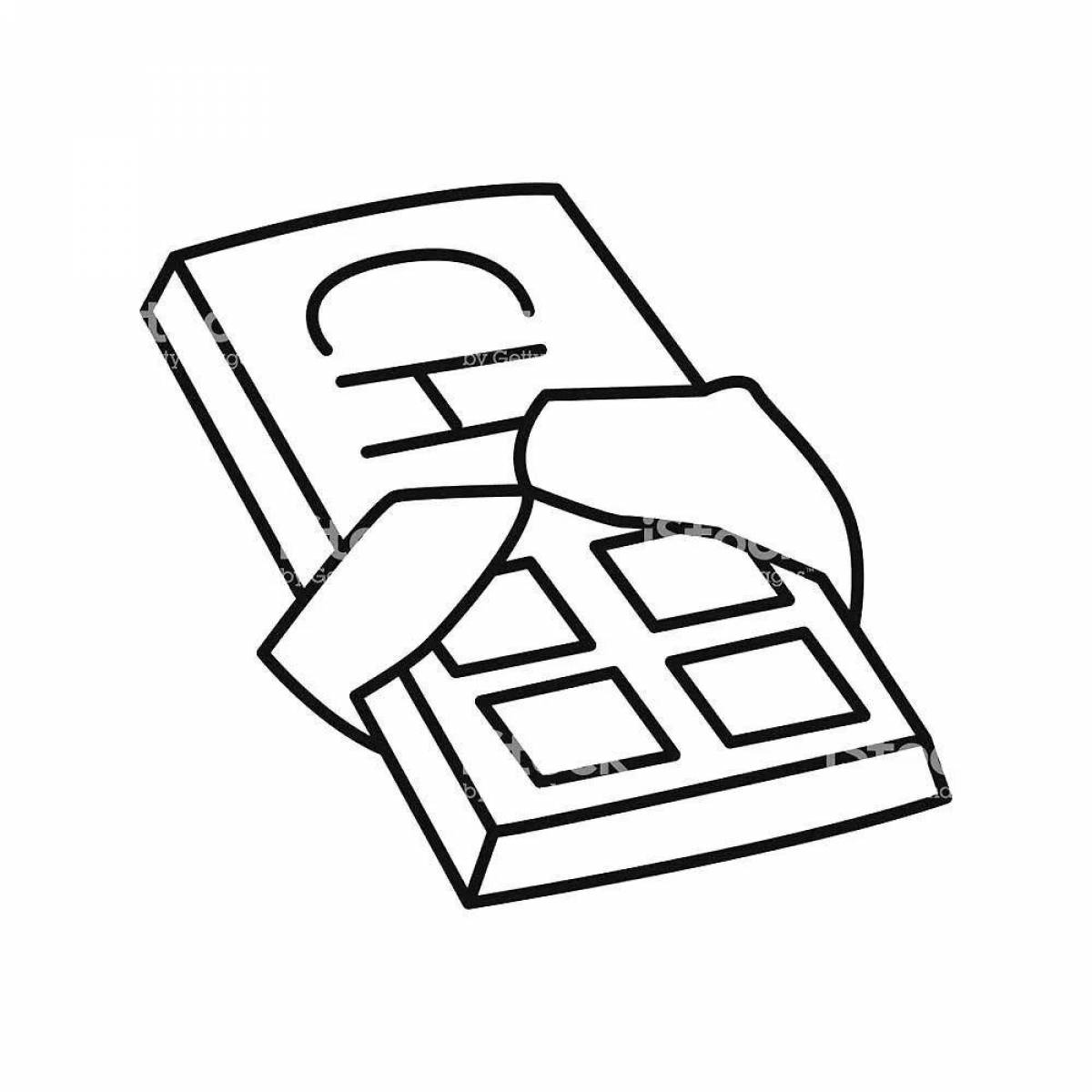 Сочная раскраска шоколадный батончик