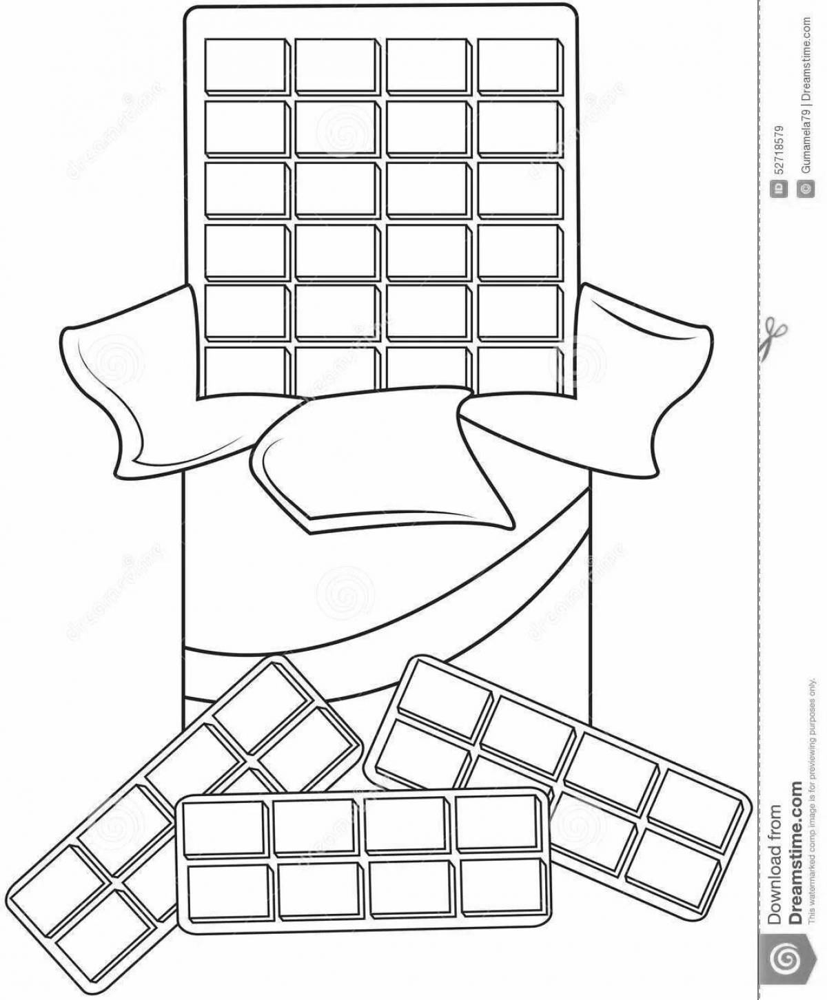 Chocolate bar ambrosial coloring page