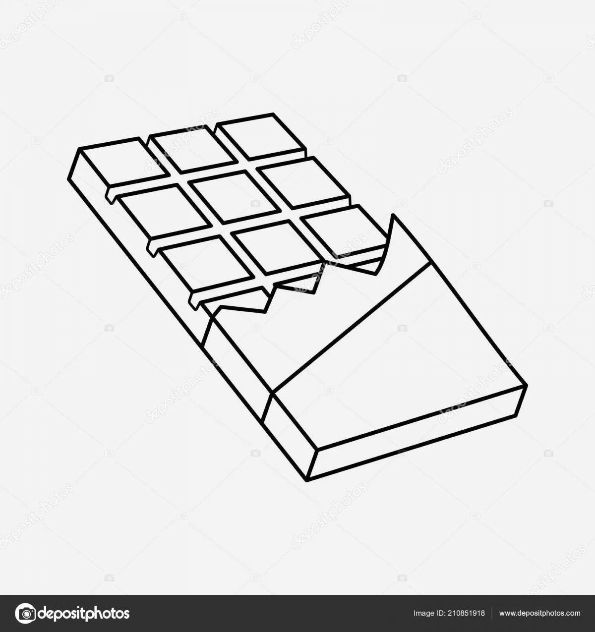 Дразнящая раскраска шоколадный батончик