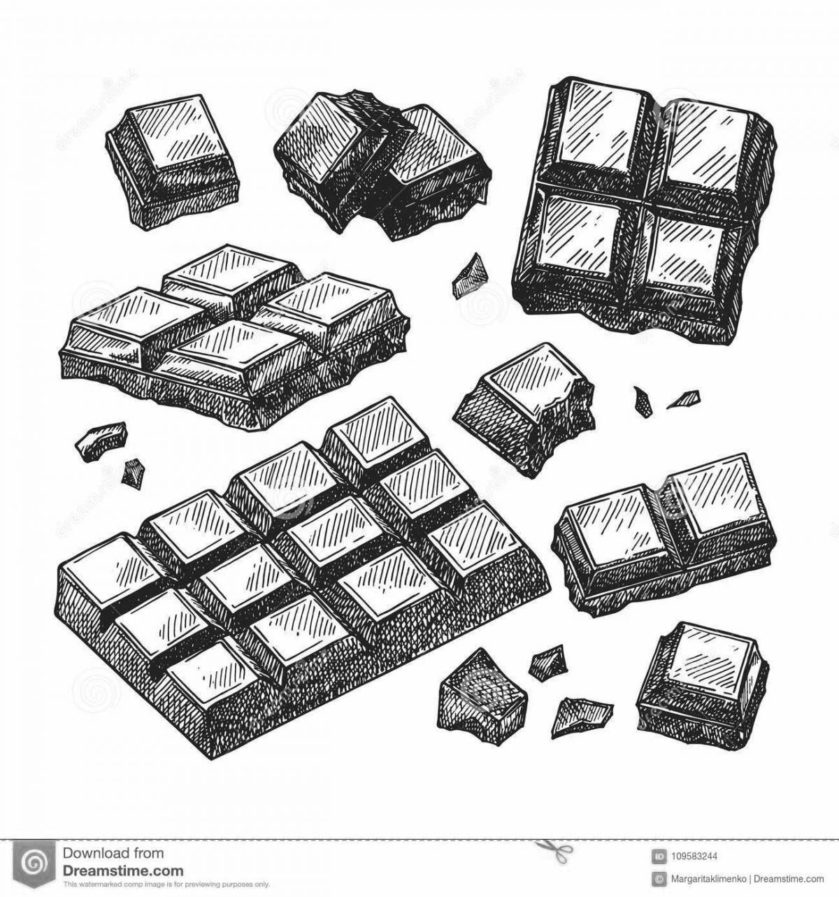 Роскошная раскраска шоколадный батончик