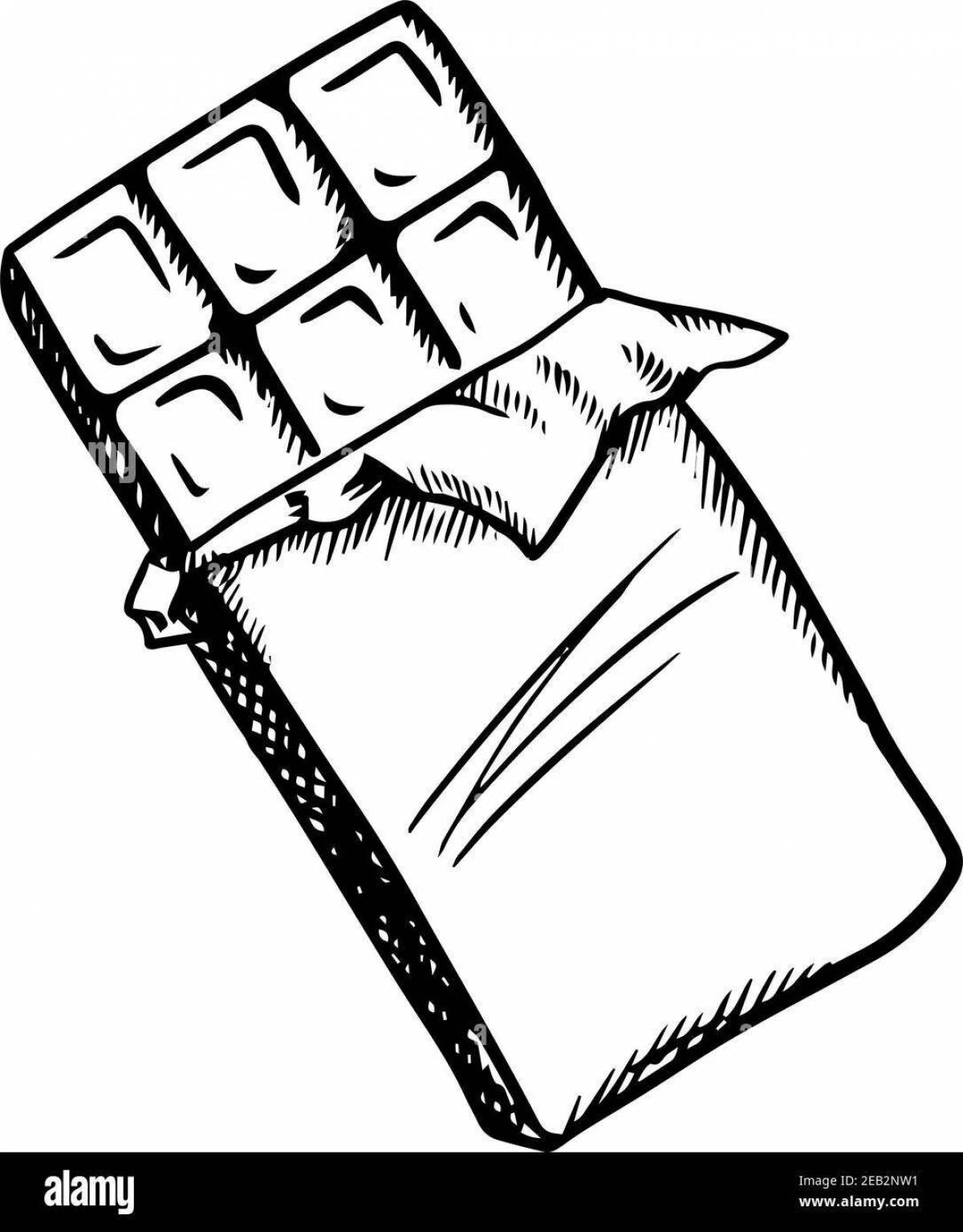 Декоративная раскраска шоколадный батончик