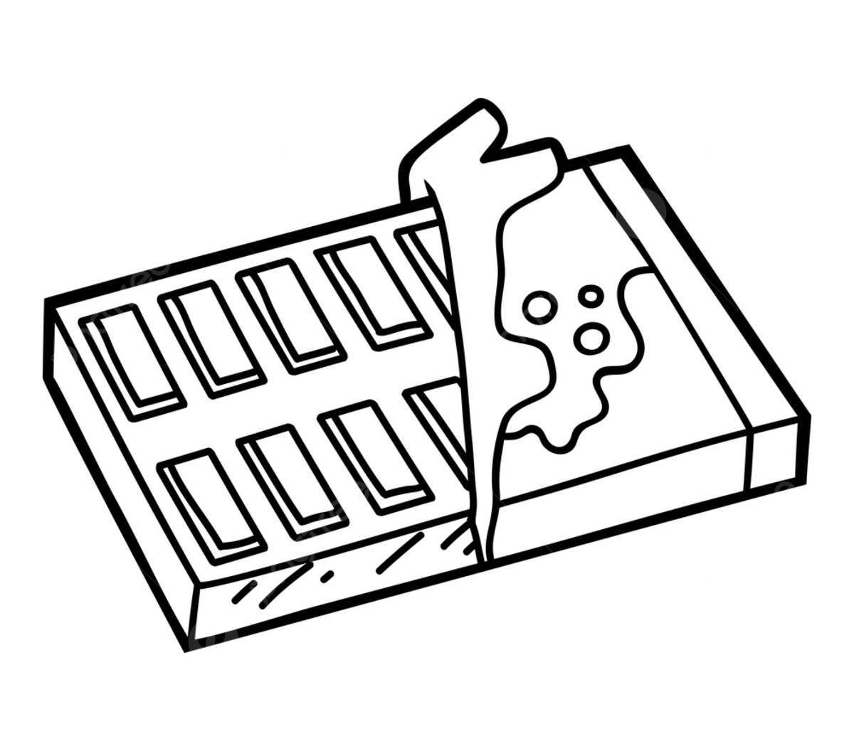 Красочная раскраска шоколадный батончик