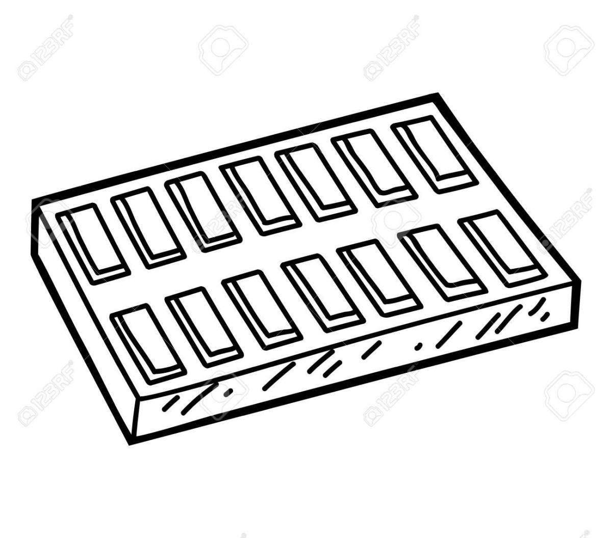 Светящаяся раскраска шоколадный батончик