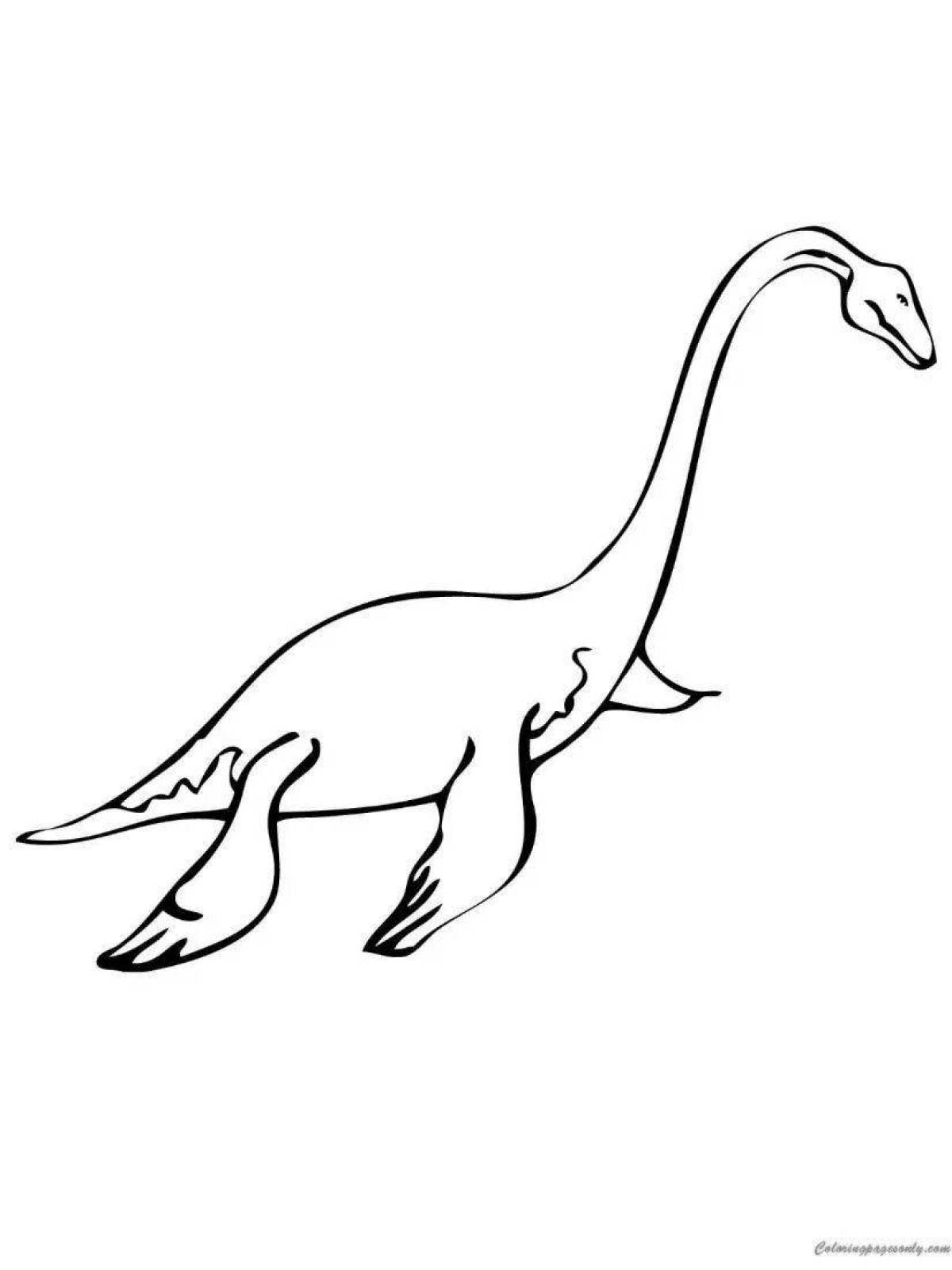 Раскраска живой плавающий динозавр