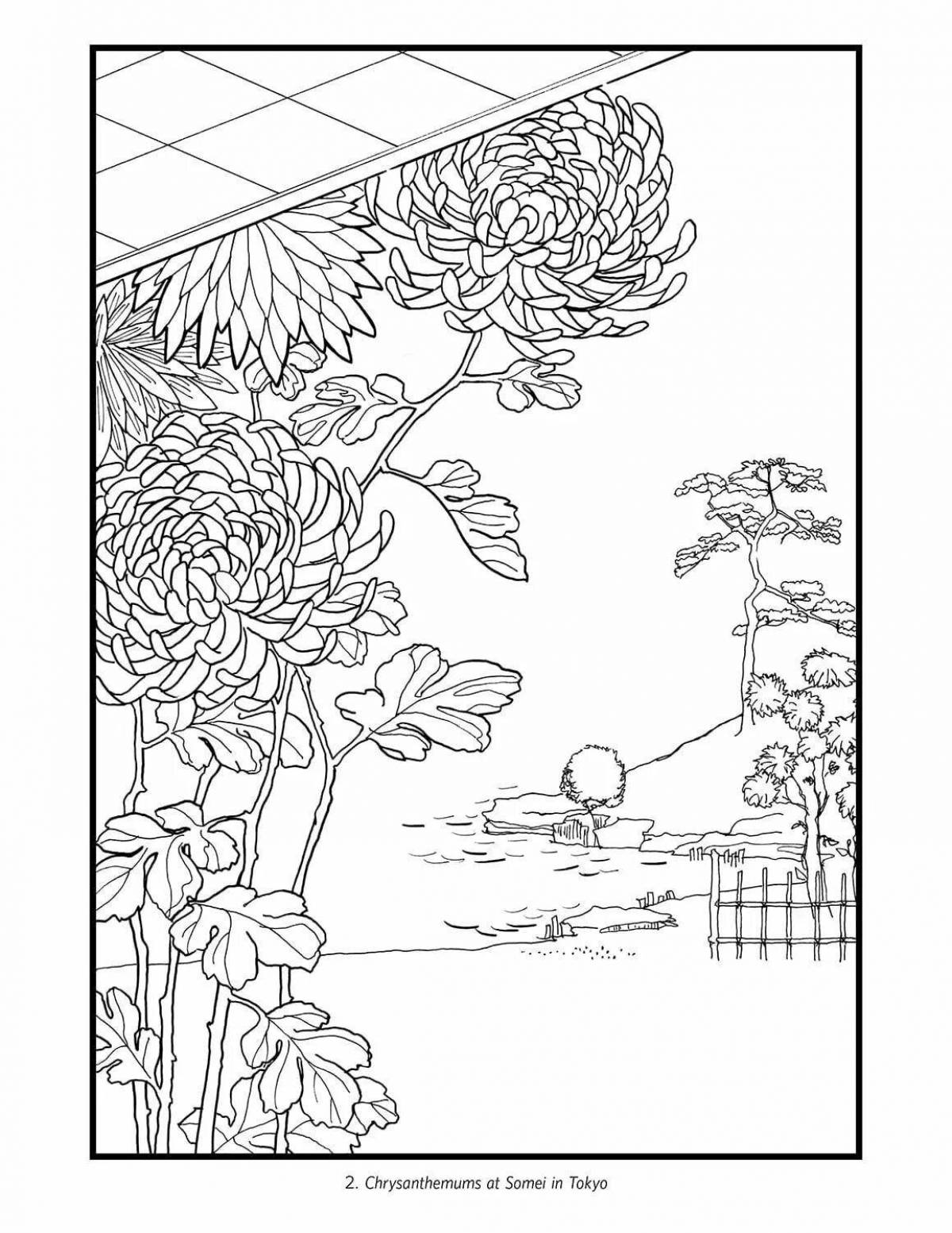 Great coloring book with Japanese motifs