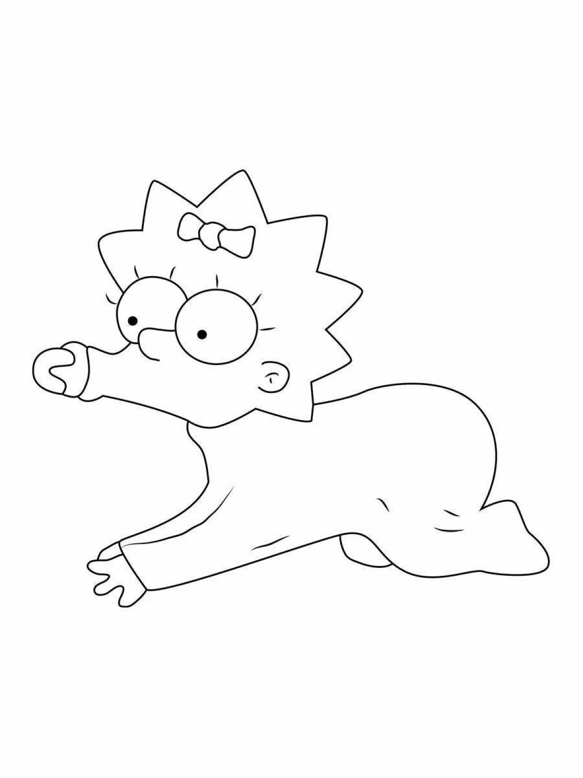 Lisa simpson's vibrant coloring page