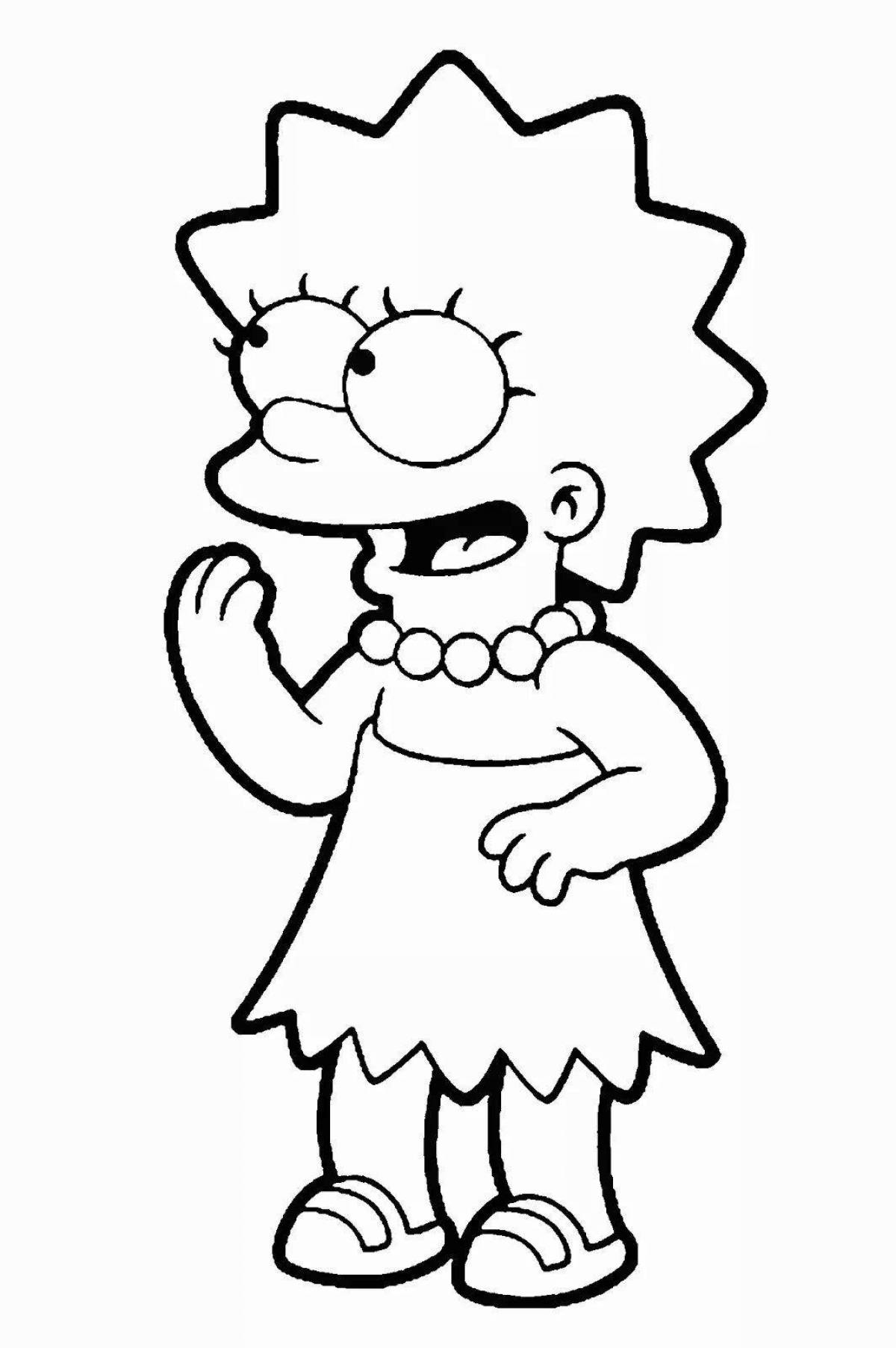 Lisa simpson's funny coloring book