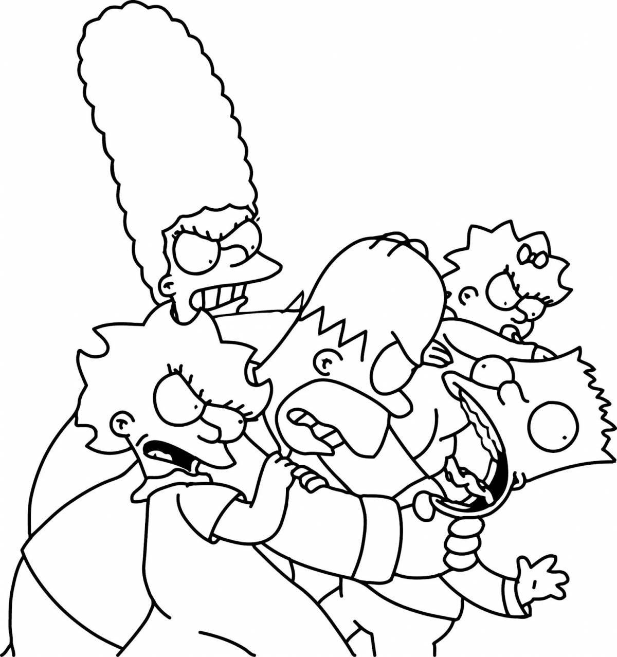 Color frenzy lisa simpson coloring page