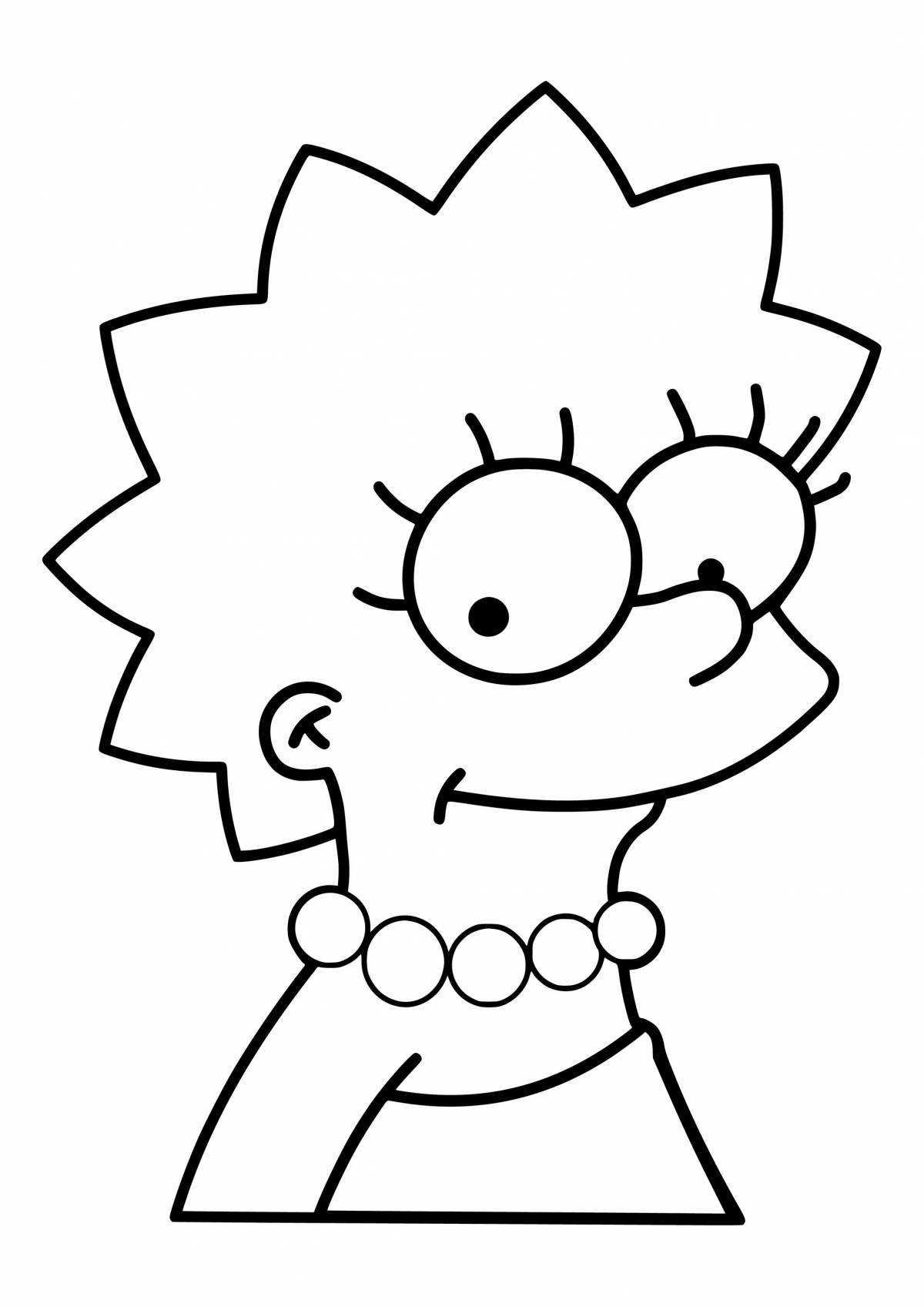 Color crazy lisa simpson coloring book