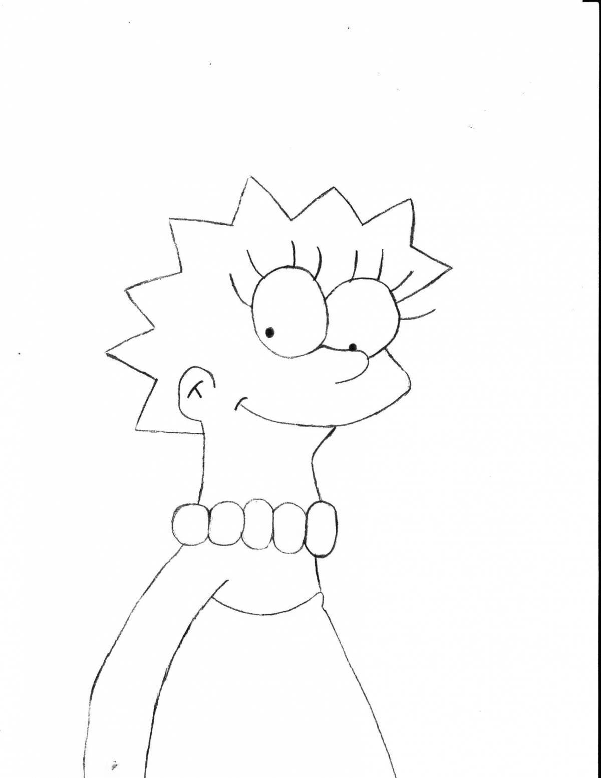 Lisa simpson coloring freak