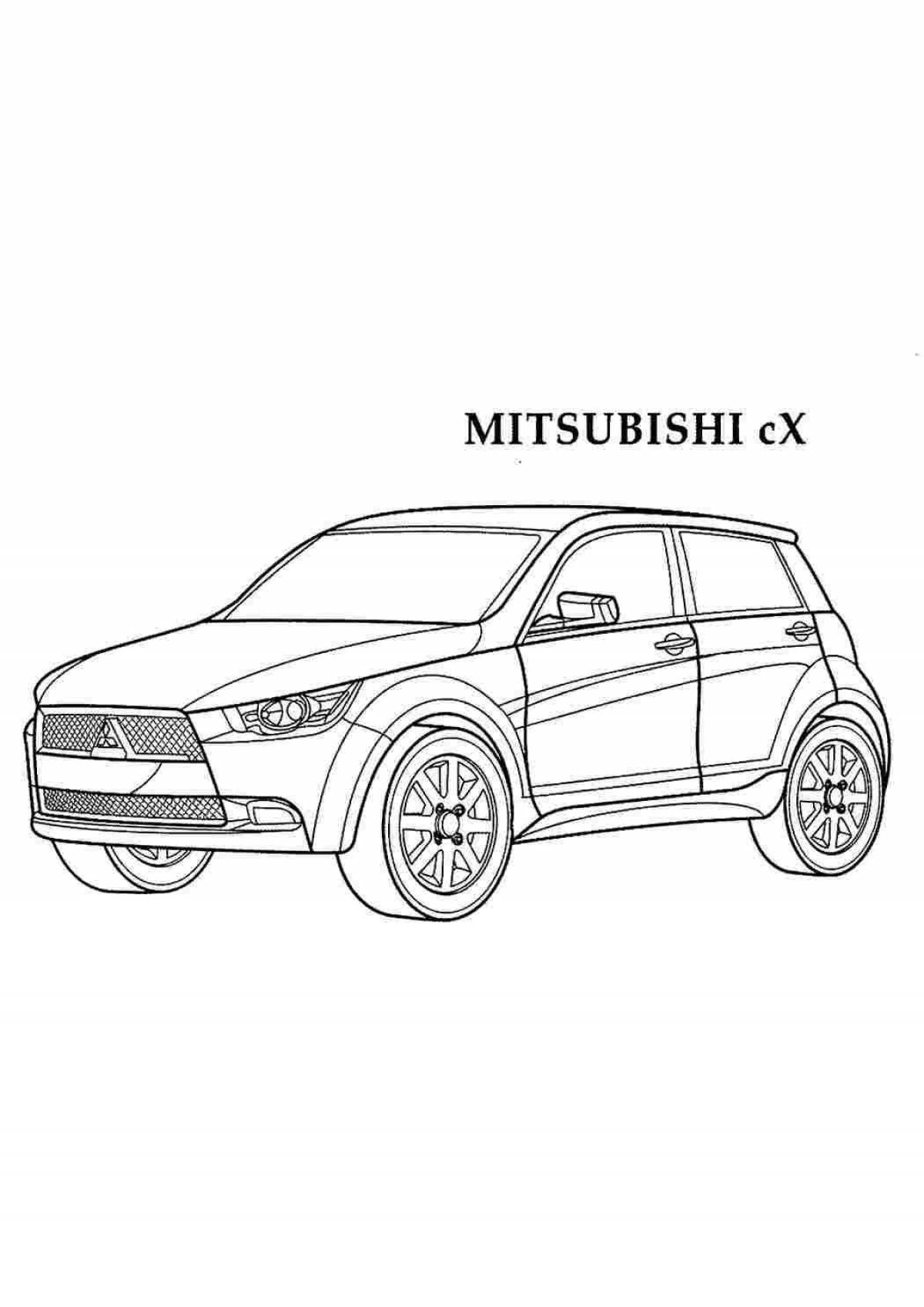 Привлекательная раскраска mitsubishi outlander