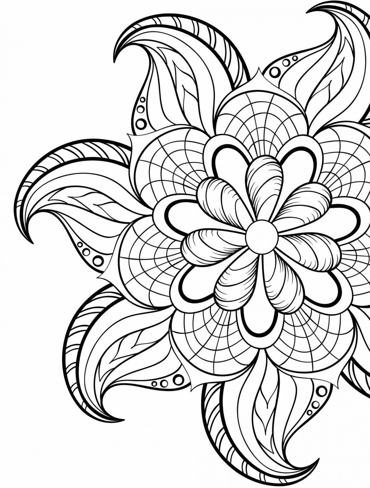 Exquisite petals coloring book