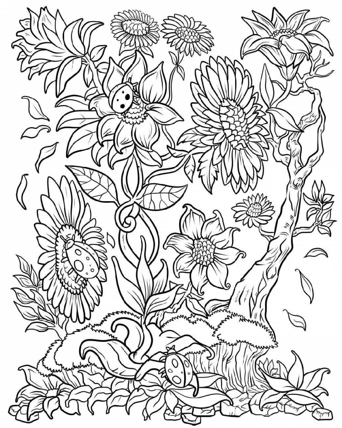 Amazing daisy coloring page