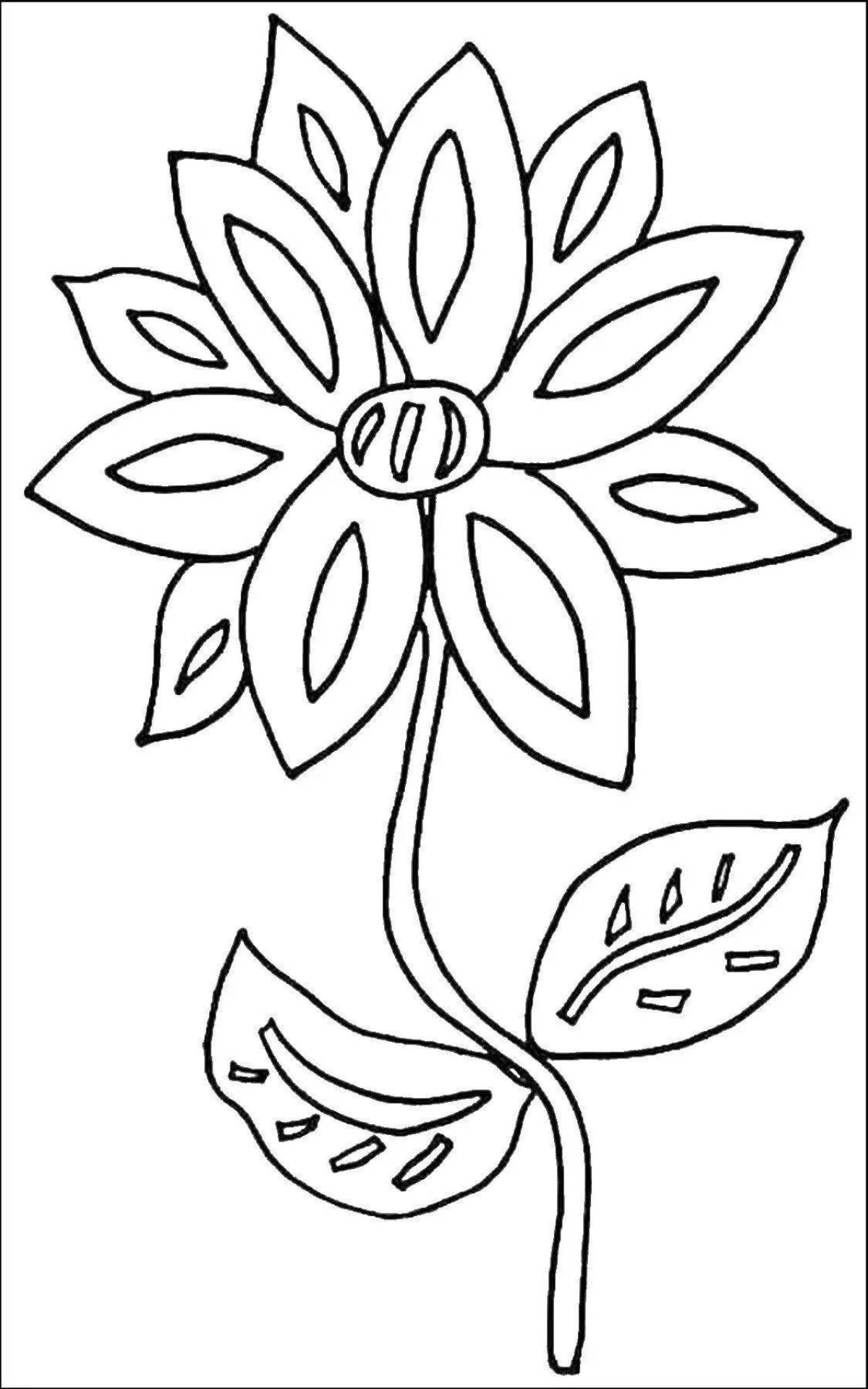 Glitter begonia coloring page