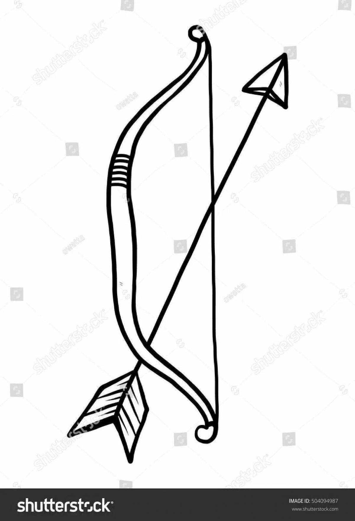 Shiny bow weapon coloring page