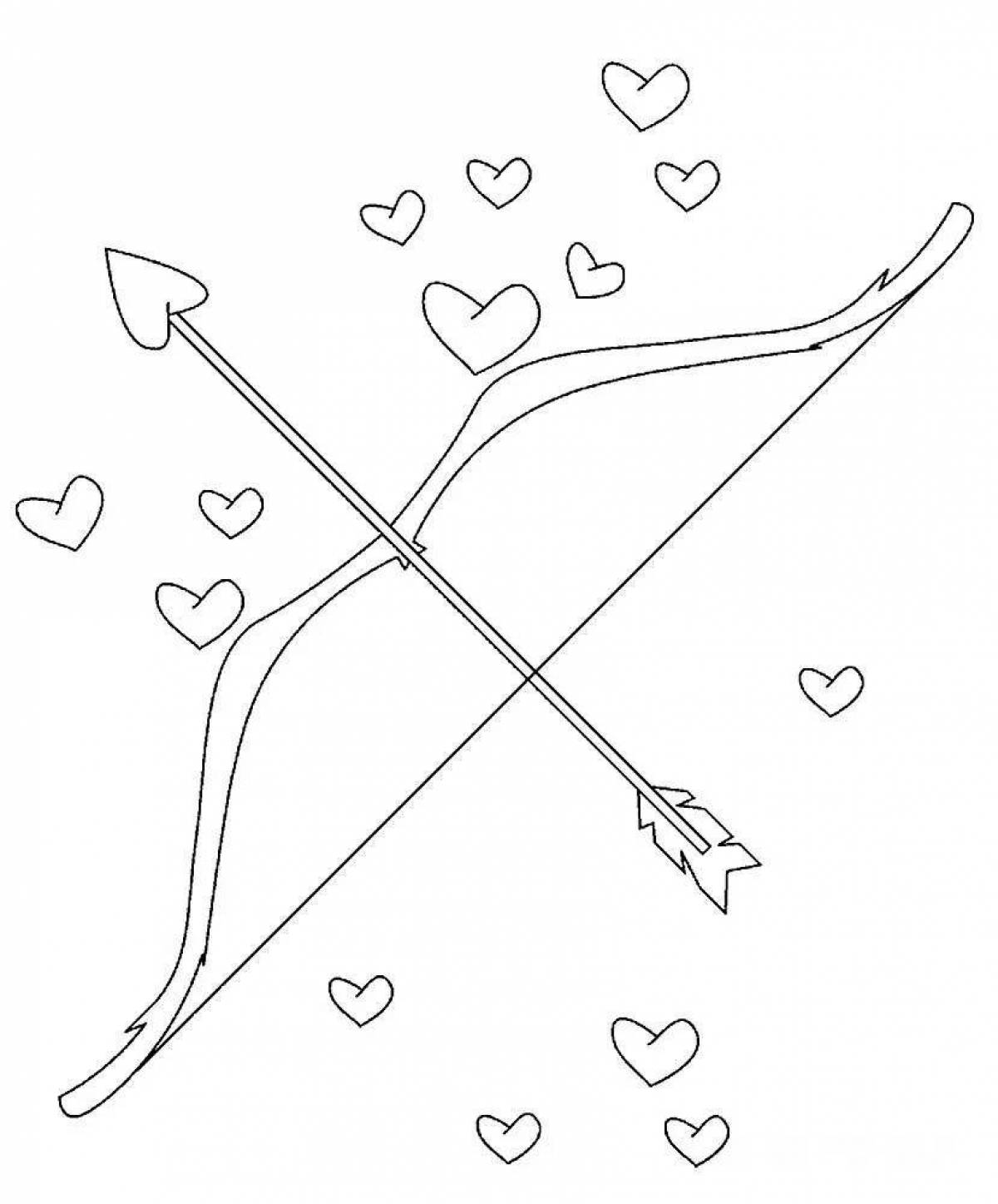 Dazzling bow weapon coloring page