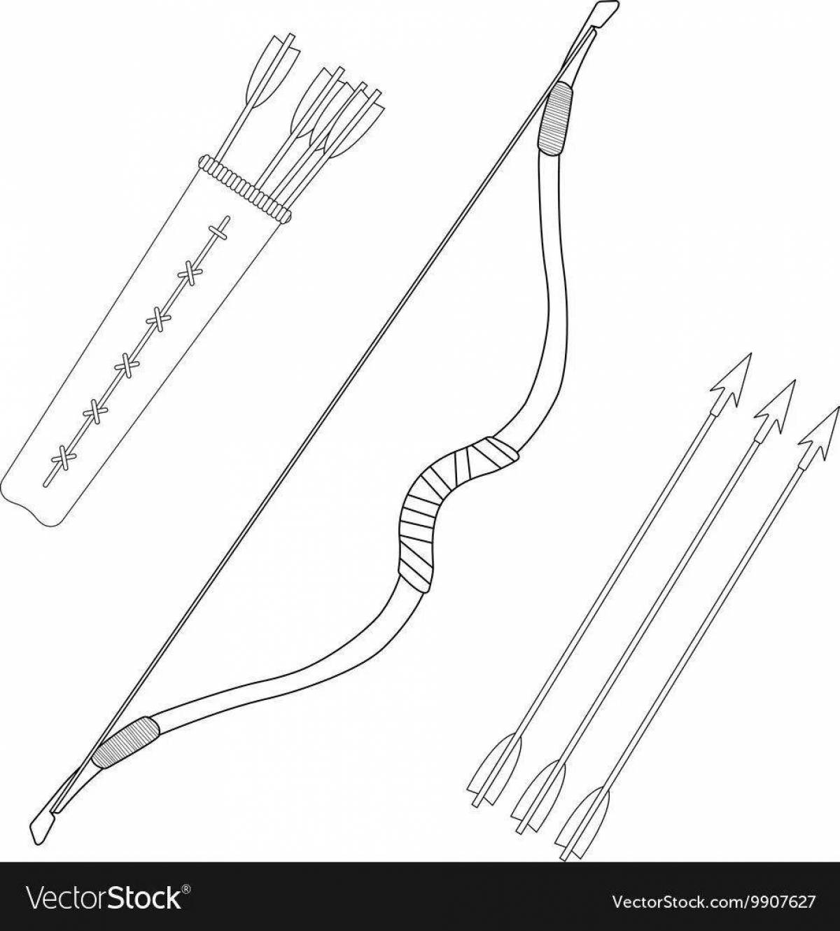 Deluxe Bow Weapons coloring page