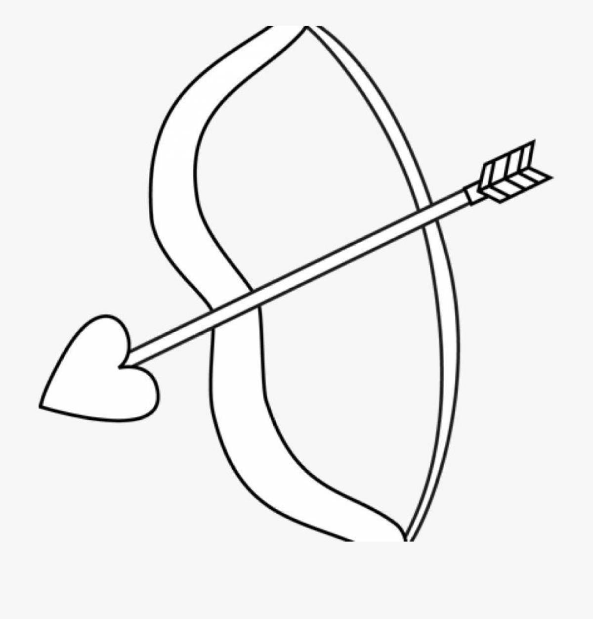 Deluxe bow weapon coloring page