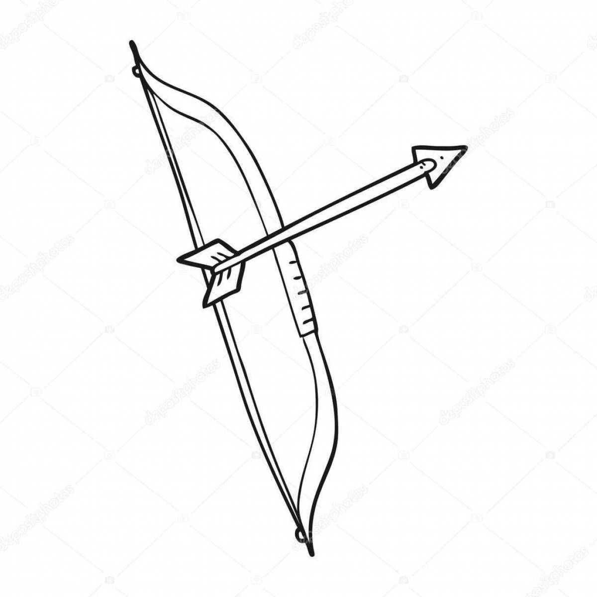 Bold bow coloring page