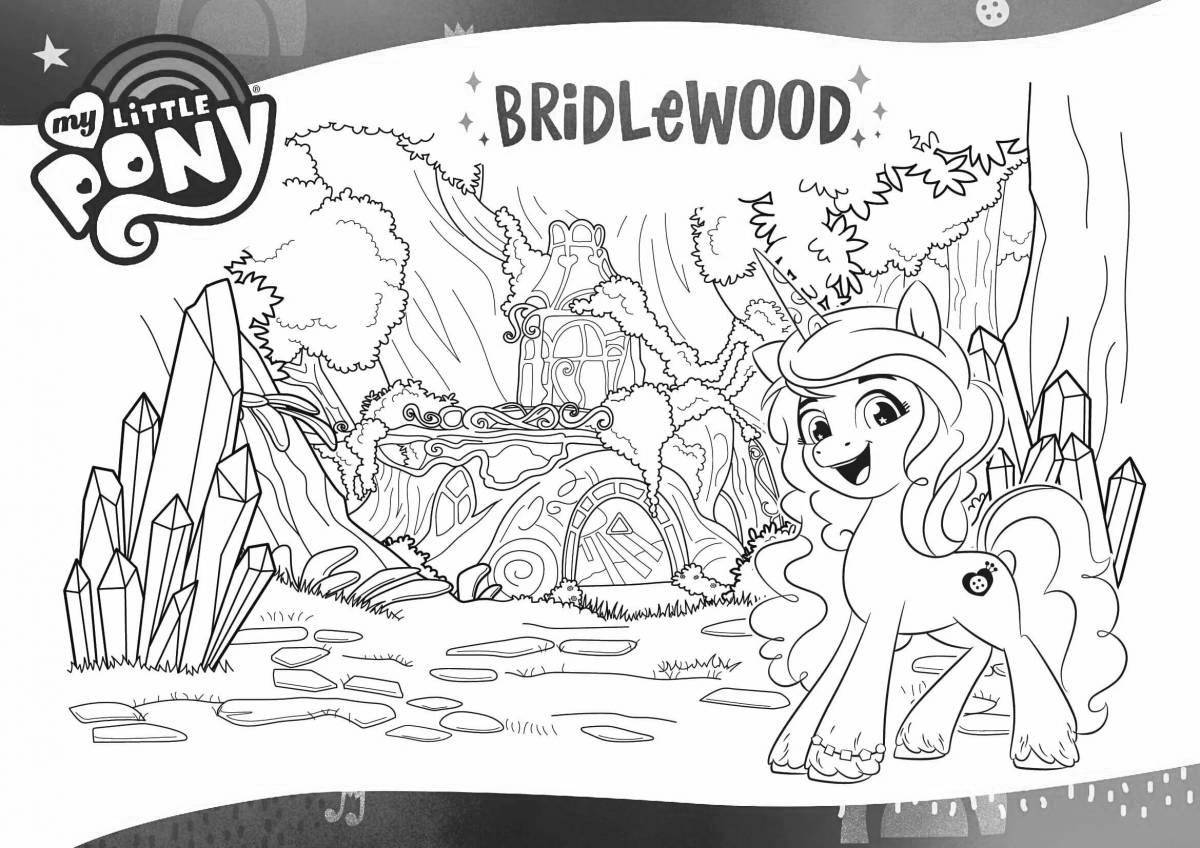 Adorable pony coloring page