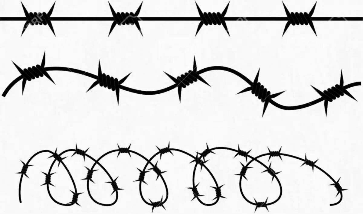 Royal barbed wire coloring page