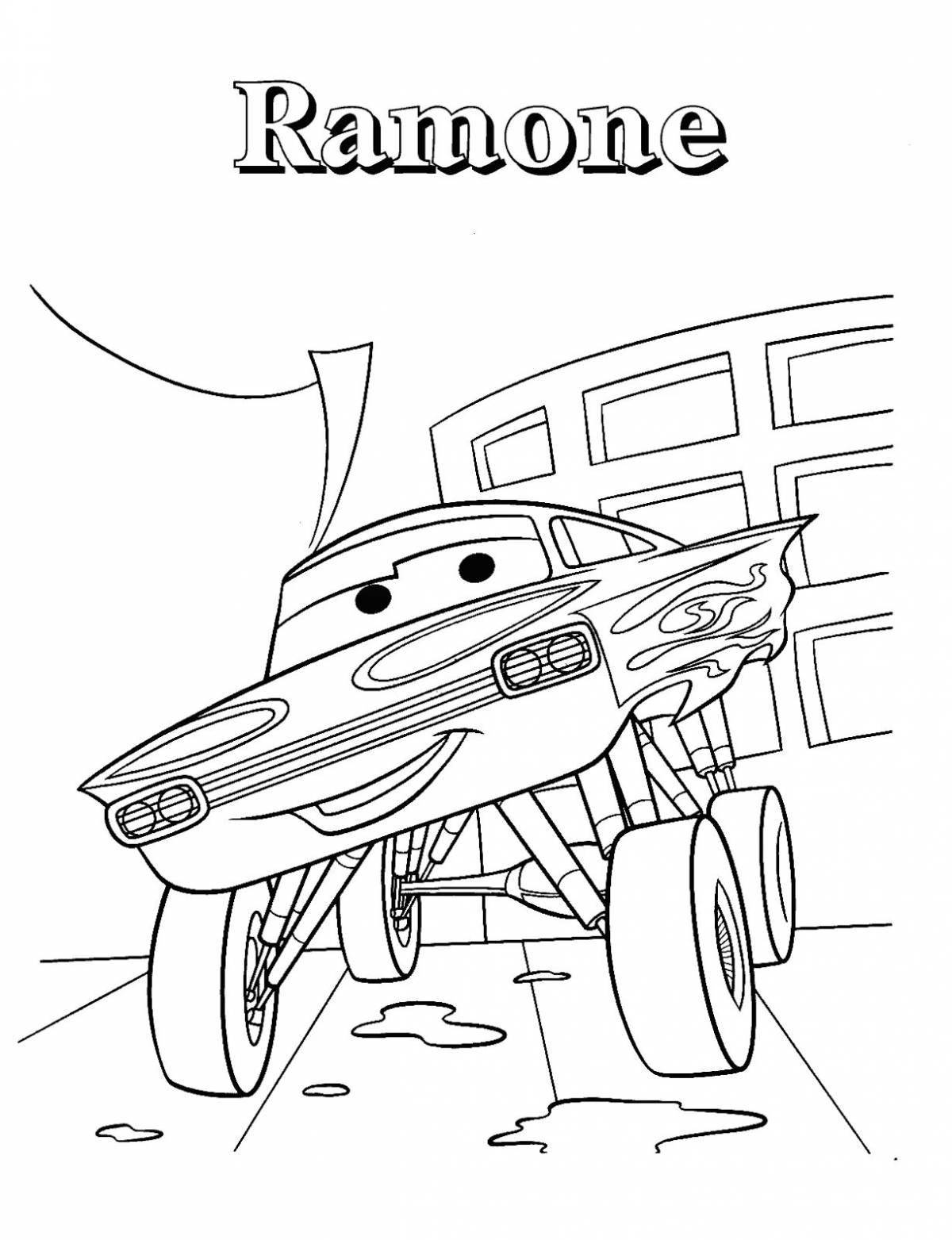 Vivacious coloring page ramon cars