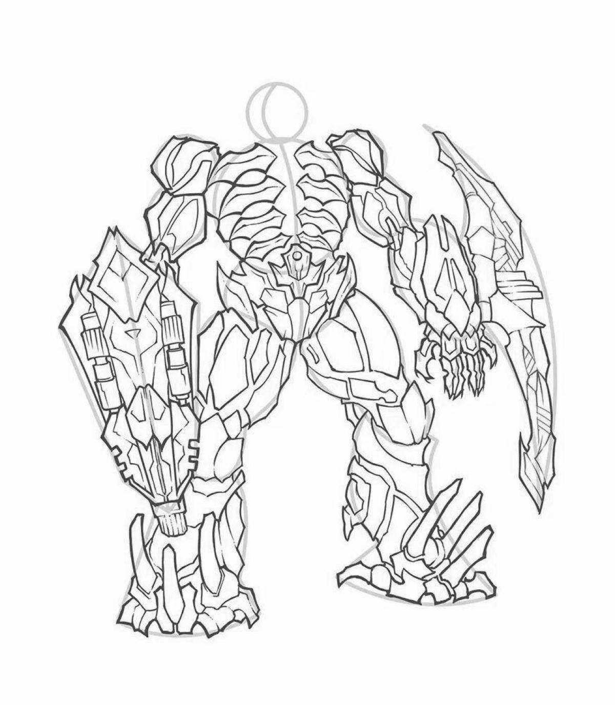 Shiny shockwave transformers coloring book