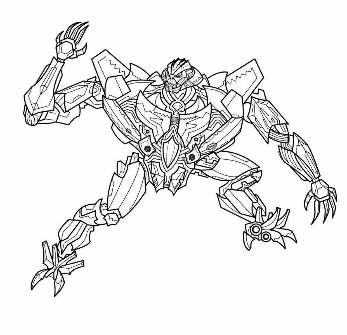 Transformers dynamic shockwave coloring page