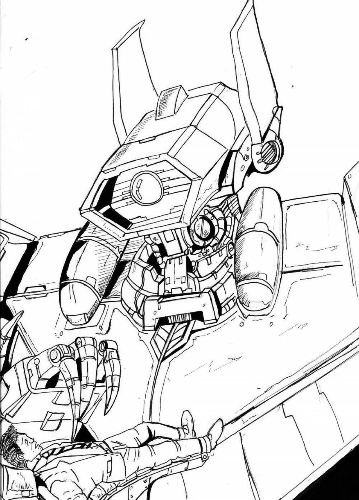 Shockwave transformers coloring page
