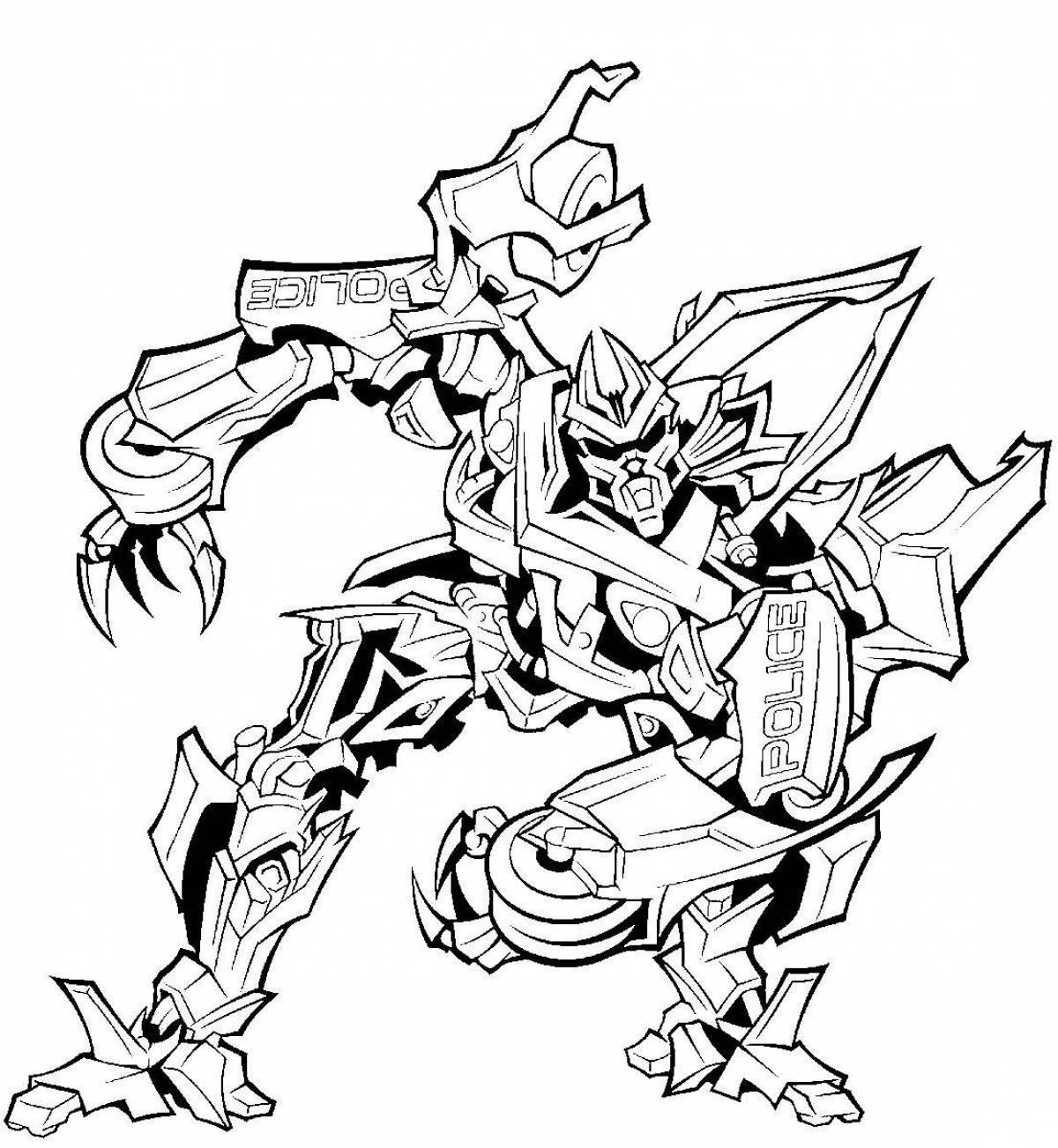 Coloring page stimulating shockwave transformers