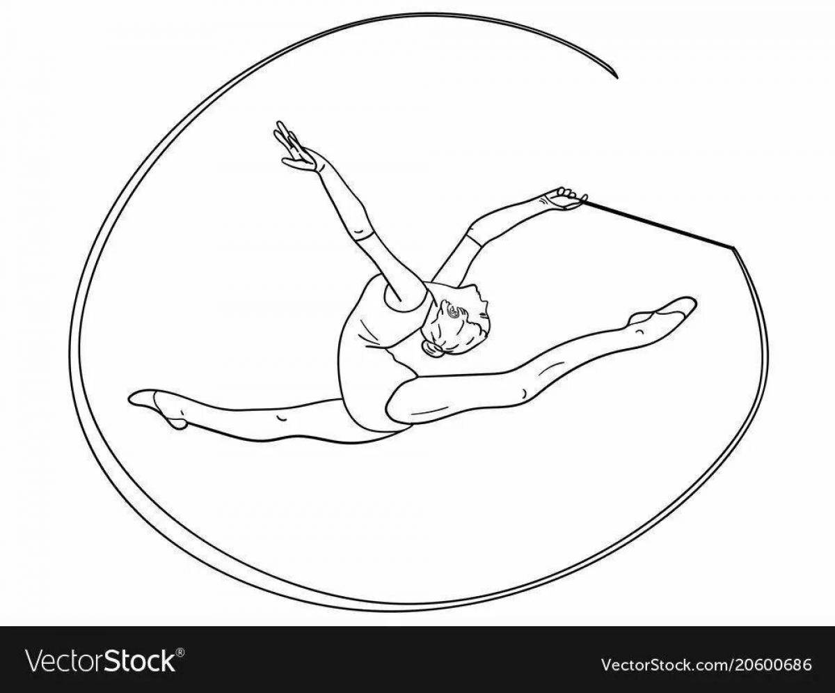 Gymnast expert coloring page
