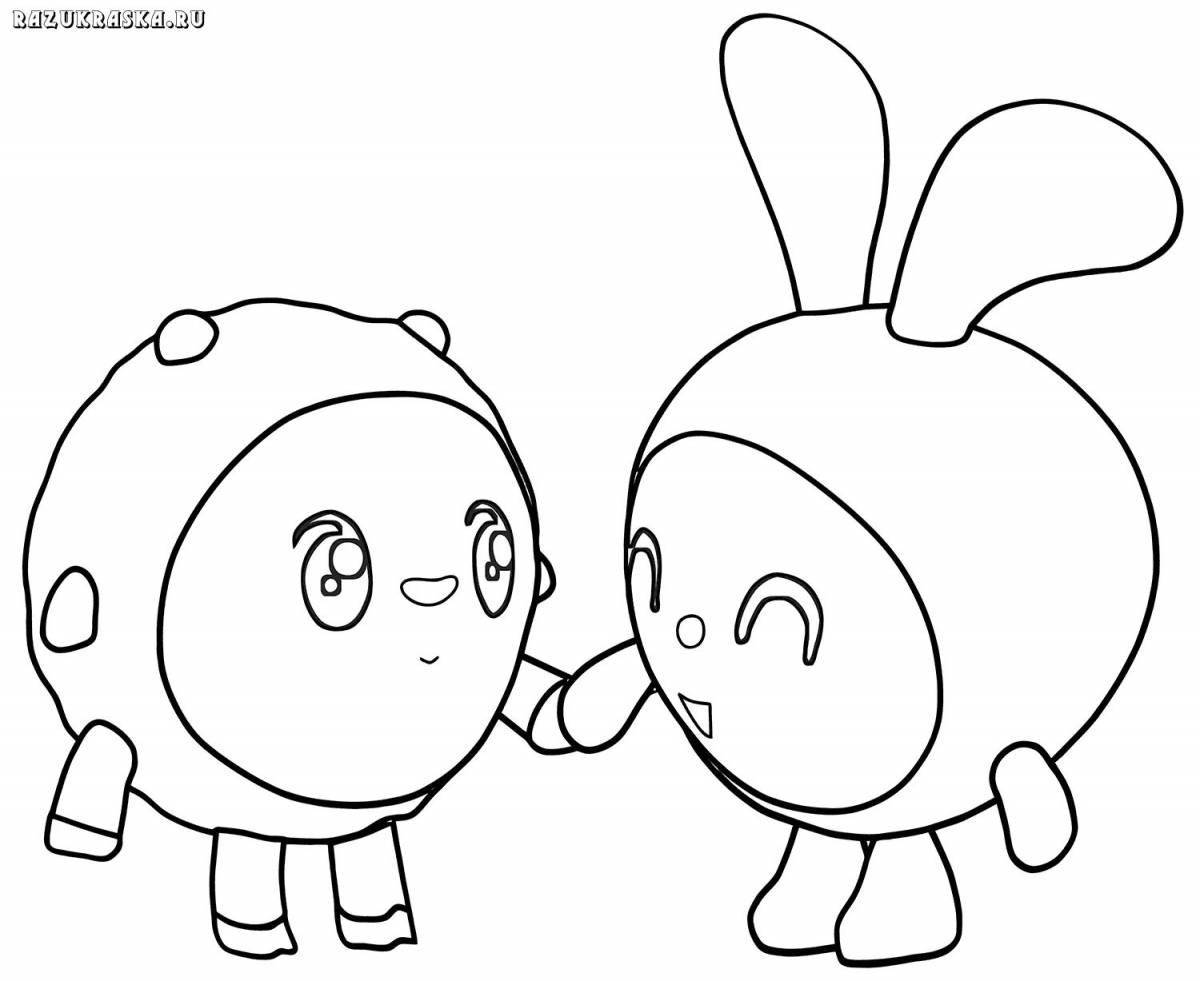Coloring page happy little lamb