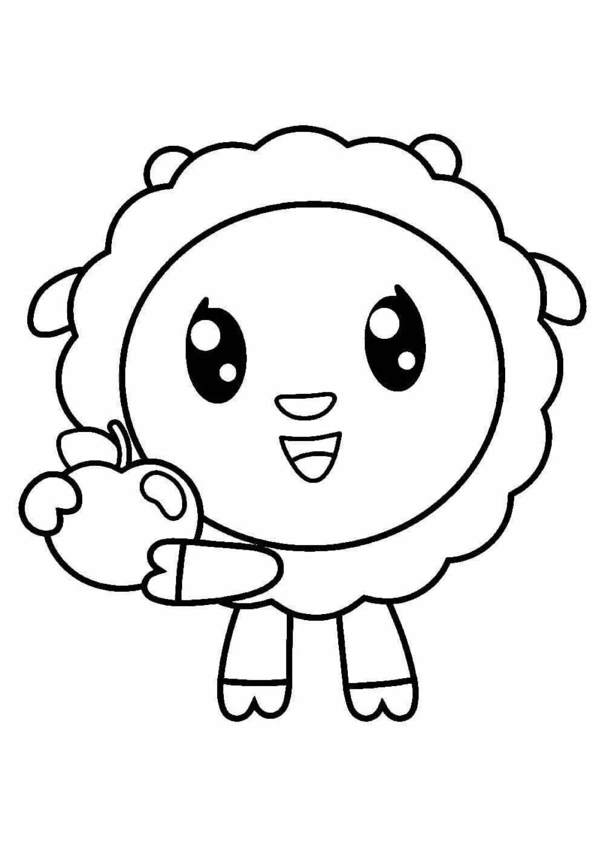 Coloring page charming lamb