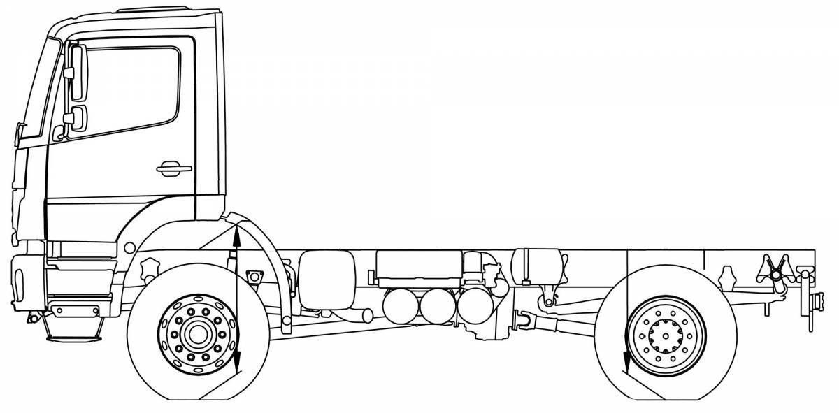 Colouring smooth mercedes truck