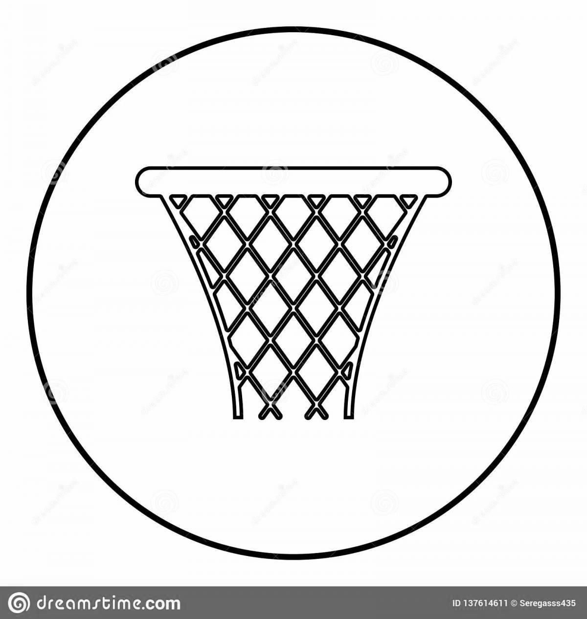 Раскраска великолепное баскетбольное кольцо