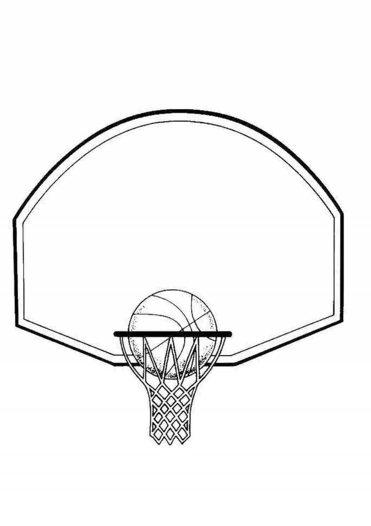 Великолепная страница раскраски баскетбольного кольца