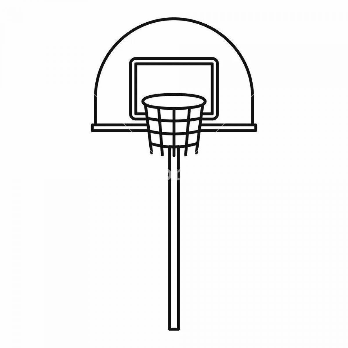 Amazing basketball hoop coloring page