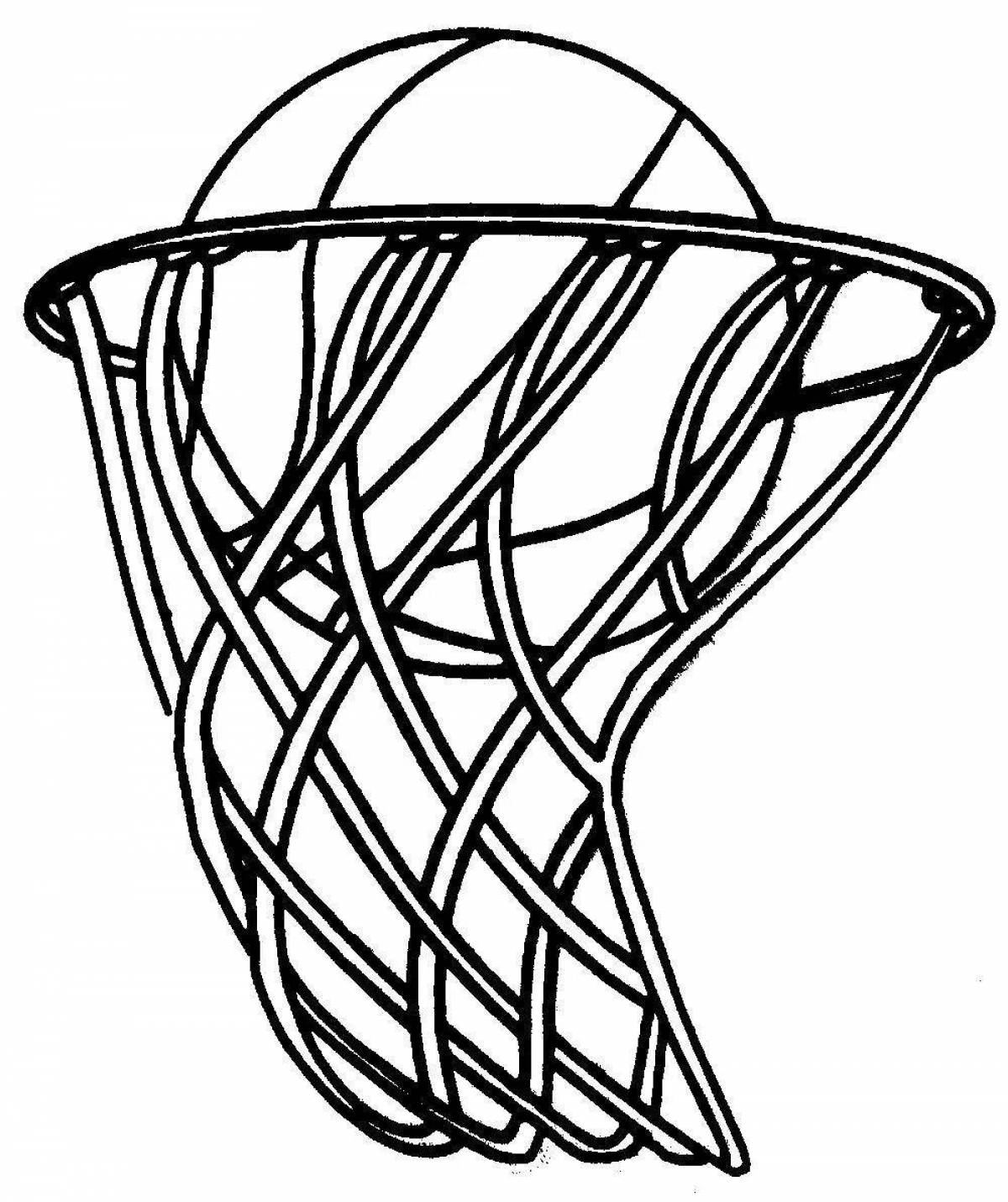 Coloring page wonderful basketball hoop