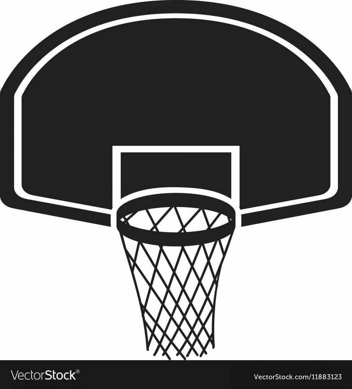 Coloring page elegant basketball hoop