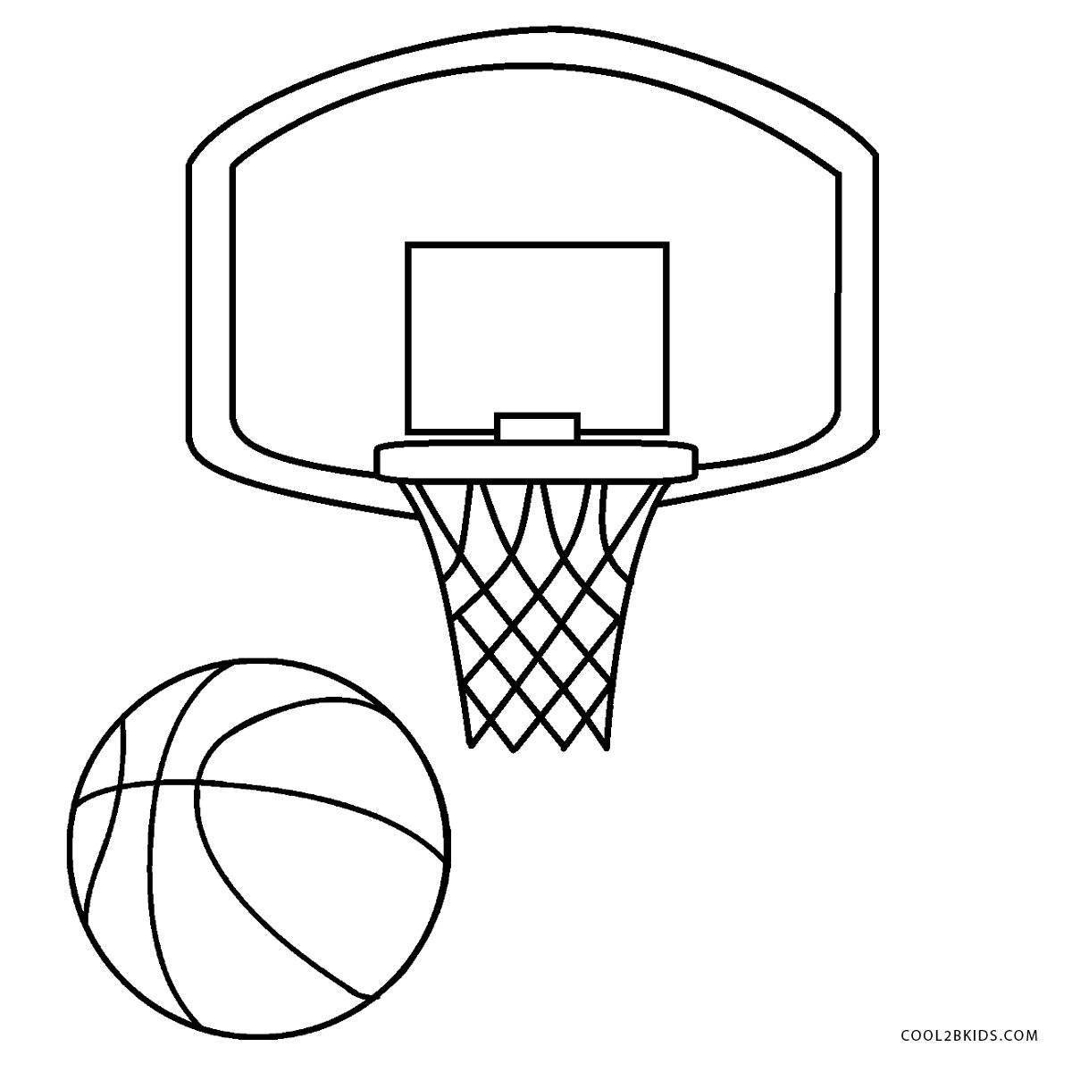 Coloring sweet basketball hoop