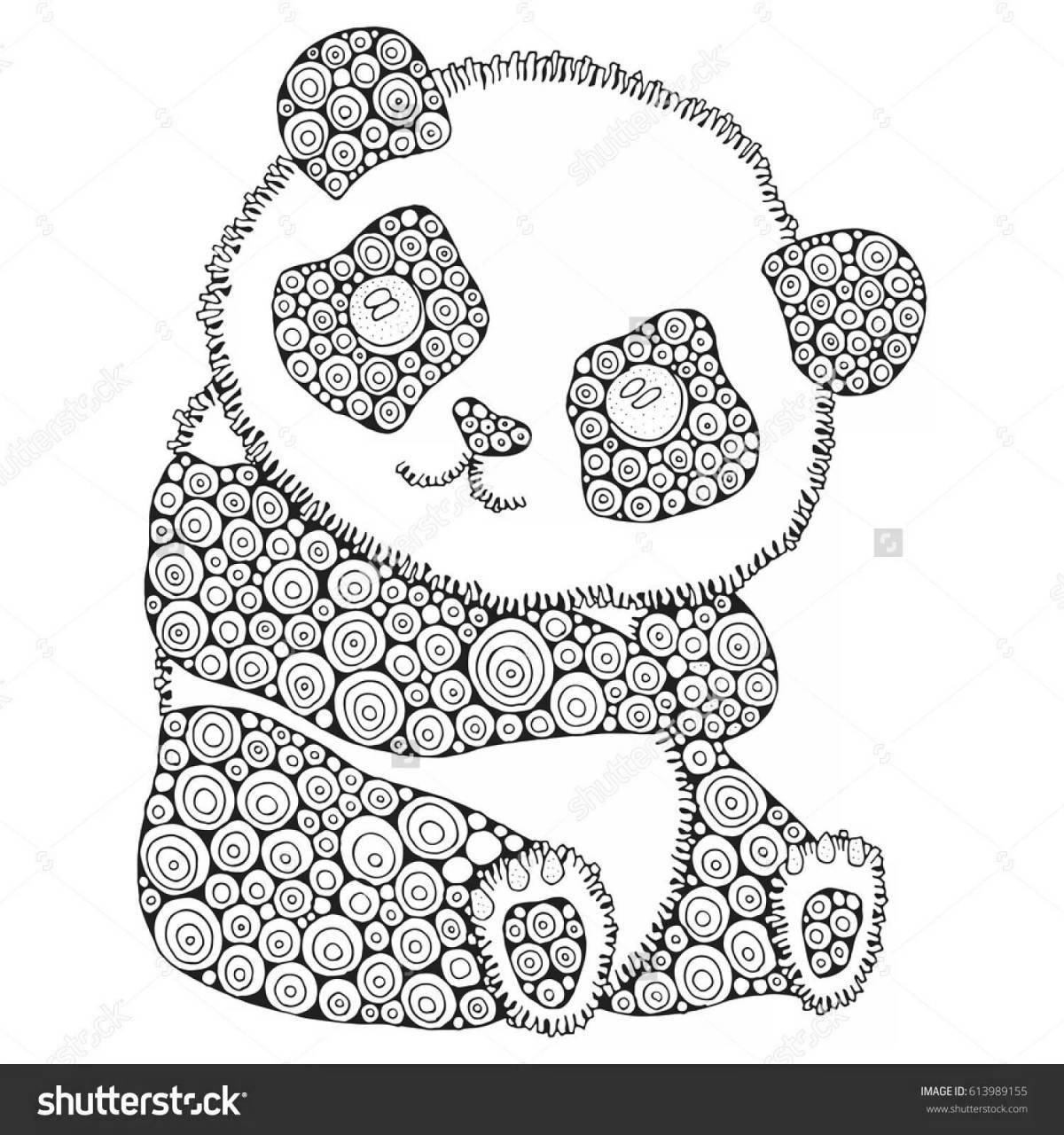 Волнующий антистрессовый медведь-раскраска
