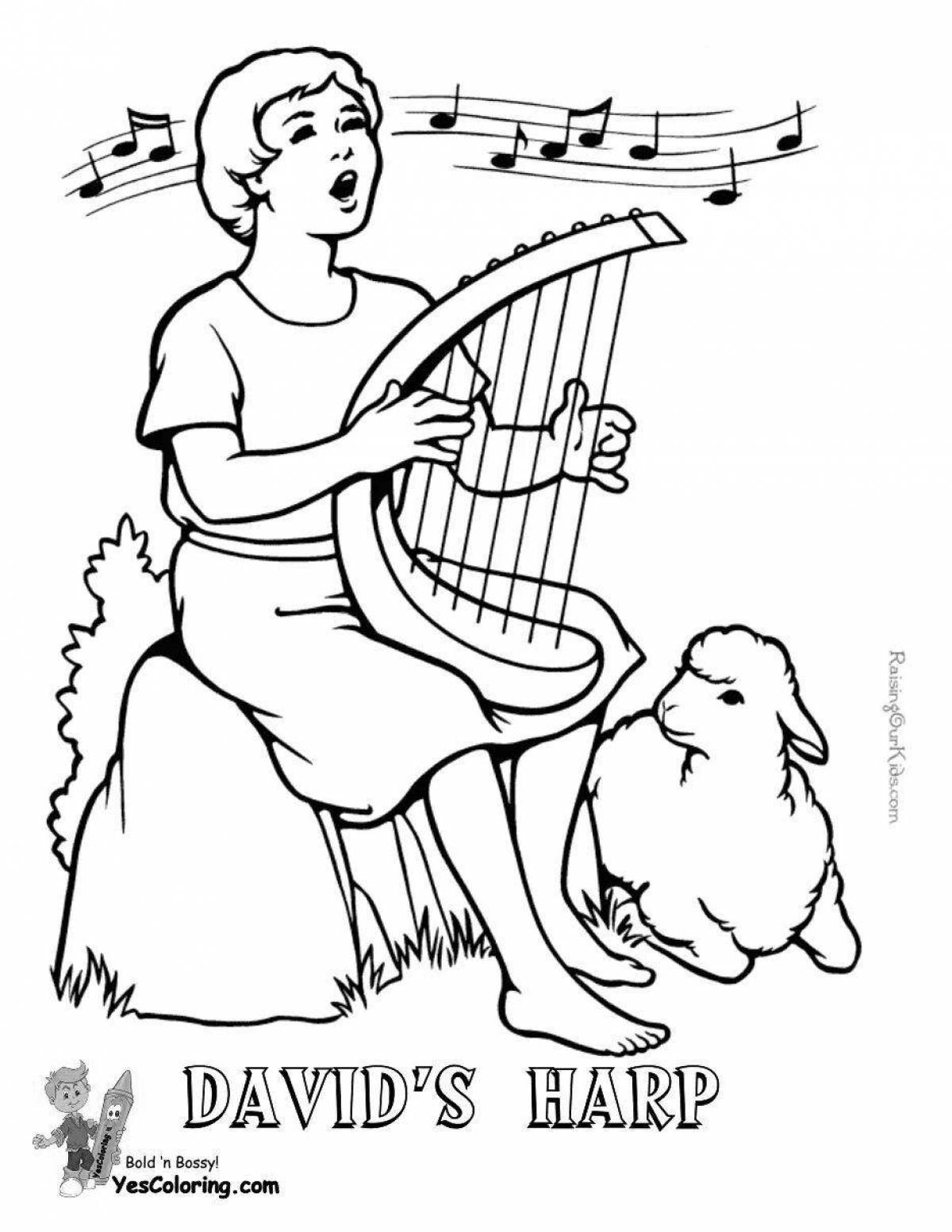 Photo Coloring book glowing shepherd lel