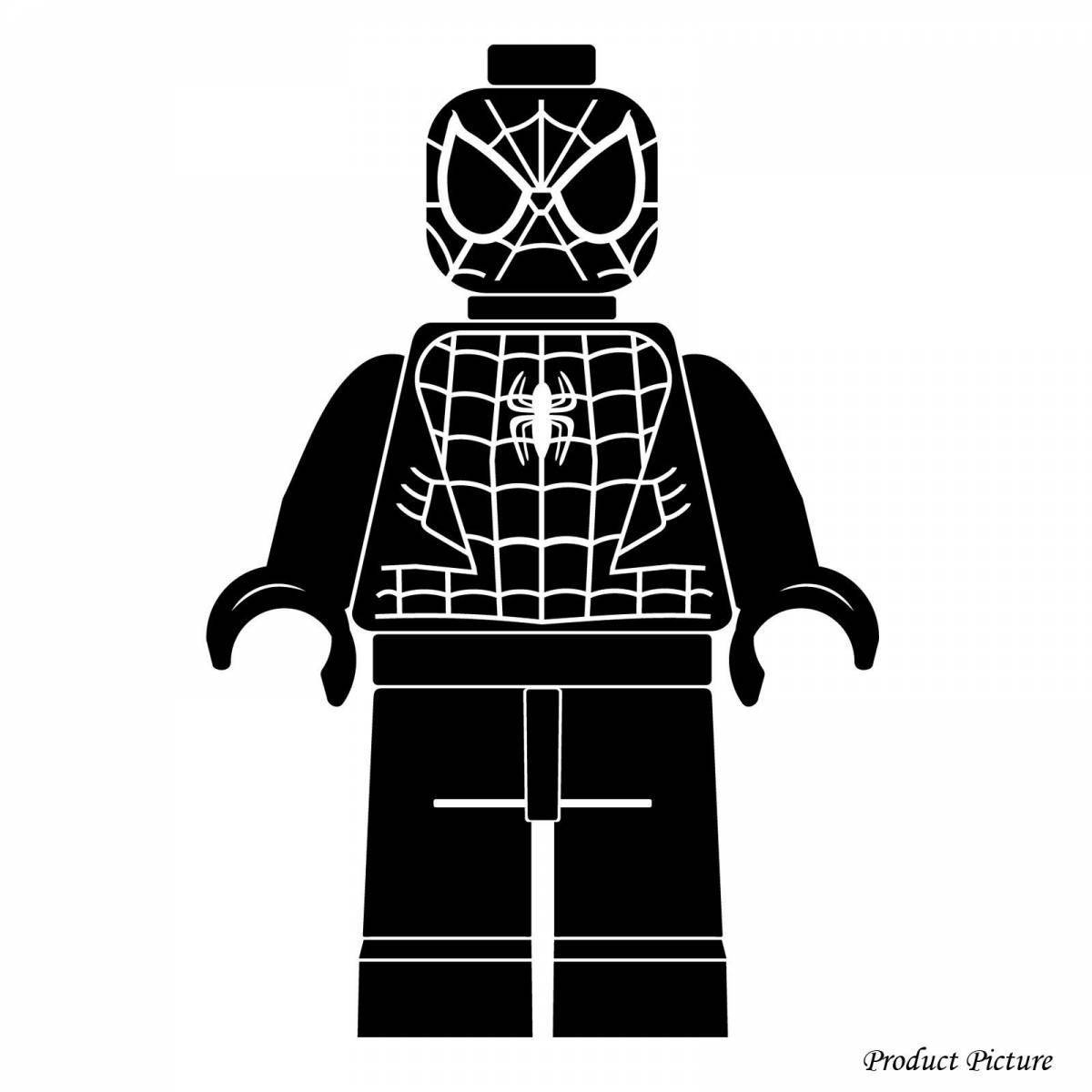 Живая раскраска lego spiderman
